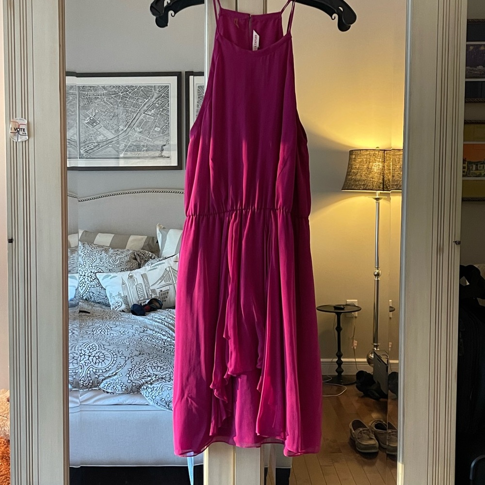 Rebecca Taylor flowy silk mini. Pink/magenta. Size 8.